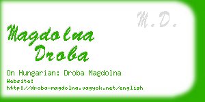 magdolna droba business card